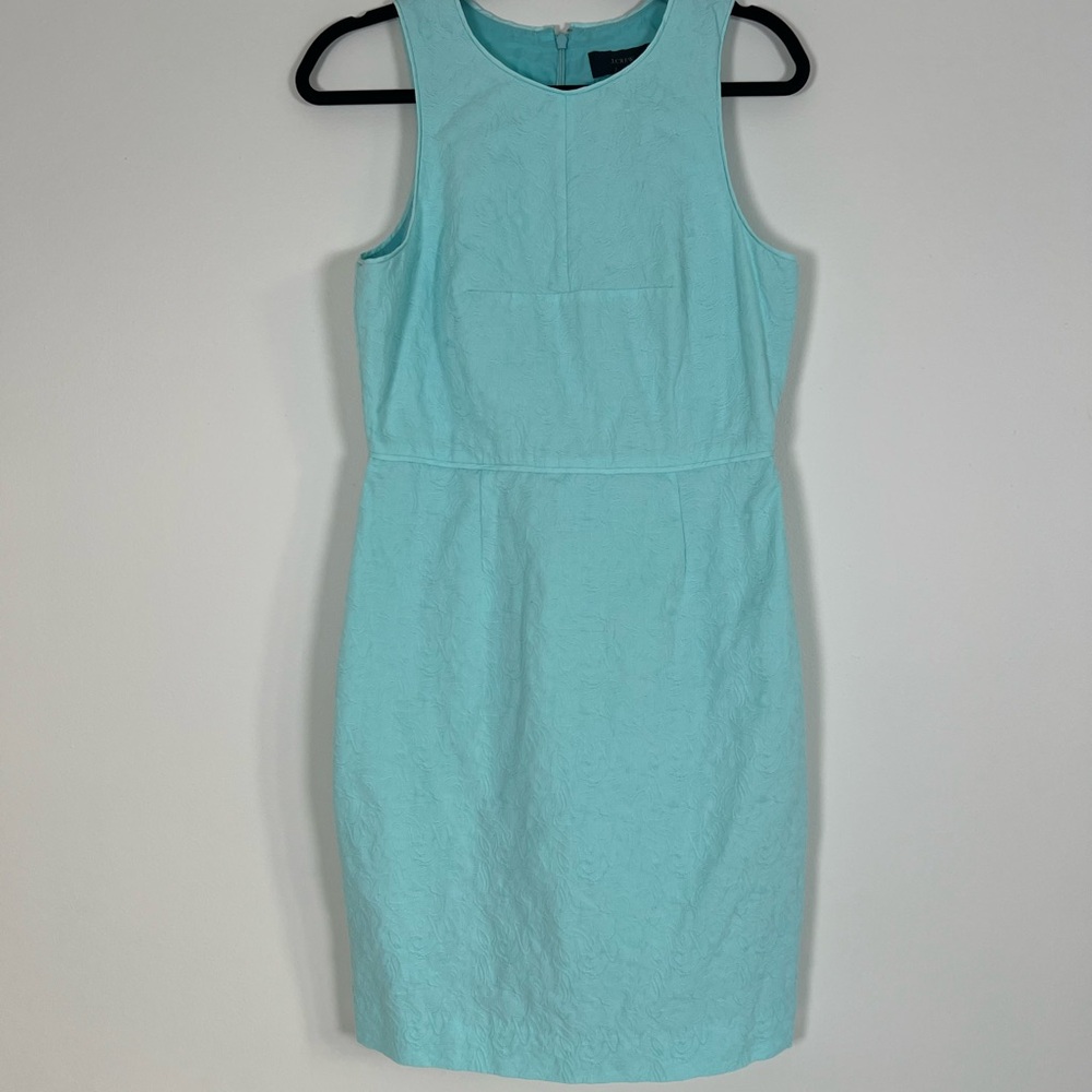 J. Crew Aqua Blue Tiffany Blue Sheath Mini Dress for Summer